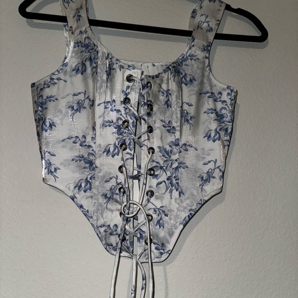 Selkie corset the bed & breakfast duchess corset XS blue and white - Picture 6 of 9